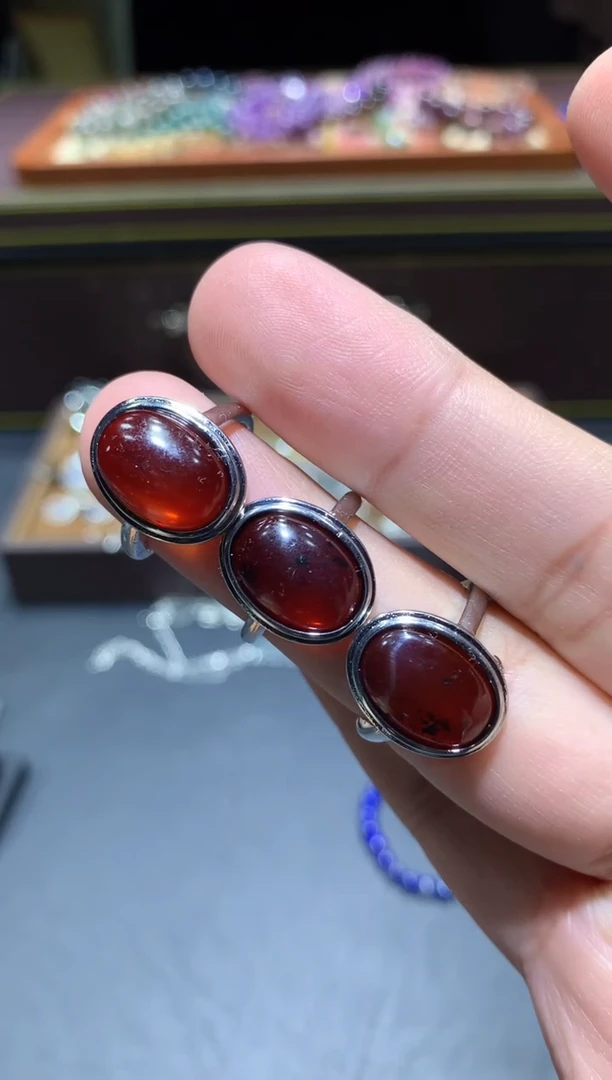 【闪购商品】琥珀戒指未镶嵌P11【多样性发其一】