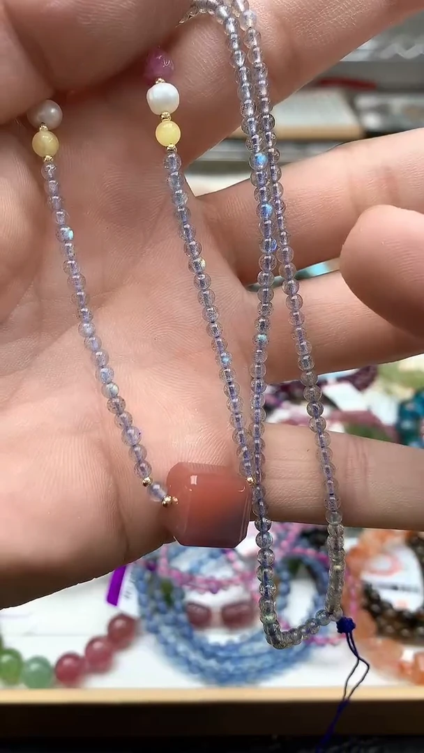 【闪购商品】玛瑙/玉髓颈饰未镶嵌手链84