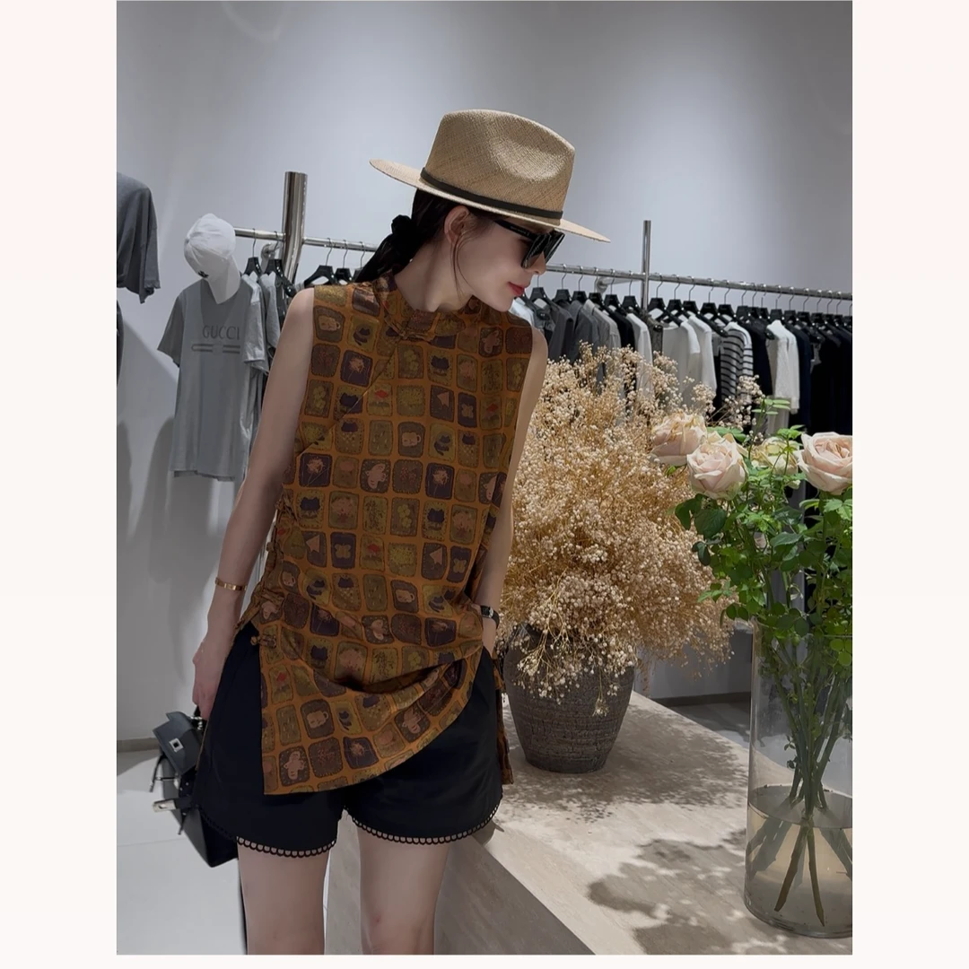 【雪儿姐姐】定制新国风斜盘扣国风上衣夏季显瘦气质上衣