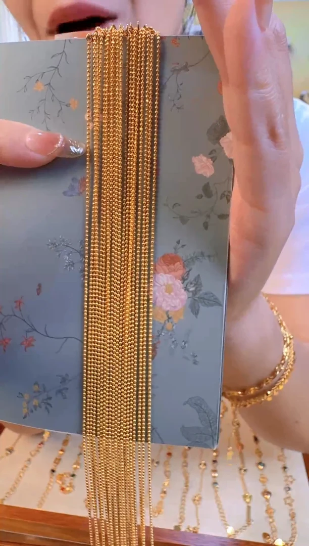 50cm1.1mm固定不可调节切面珠珠链1.88g（多样性发货）