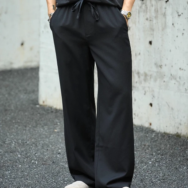 TANOXI P361 澳洲进口初剪羊毛直筒裤 轻薄休闲通勤垂感西裤长裤