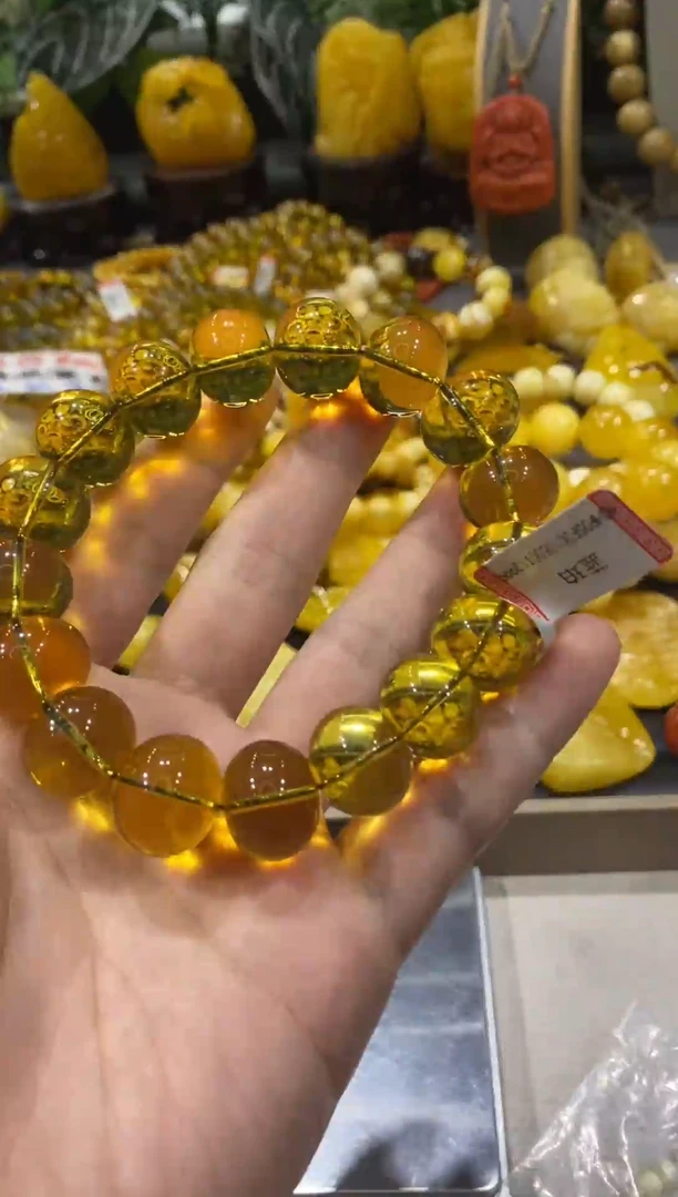 【闪购商品】蜜蜡手串未镶嵌蓝珀手串