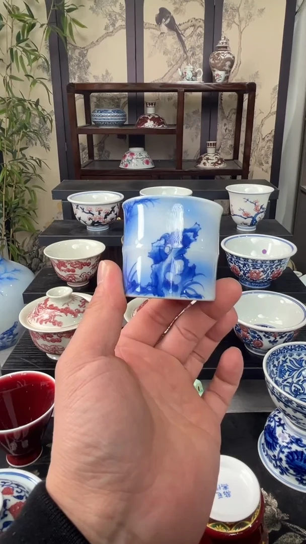 瓷片景德镇毛仔柴窑杯