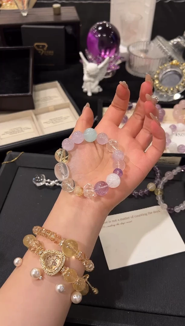 未镶嵌手链水晶多宝设计款手串