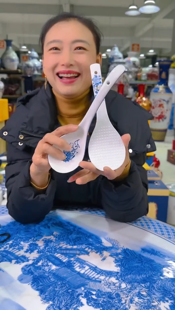 【闪购商品】陶瓷景德镇陶瓷饭勺+汤勺