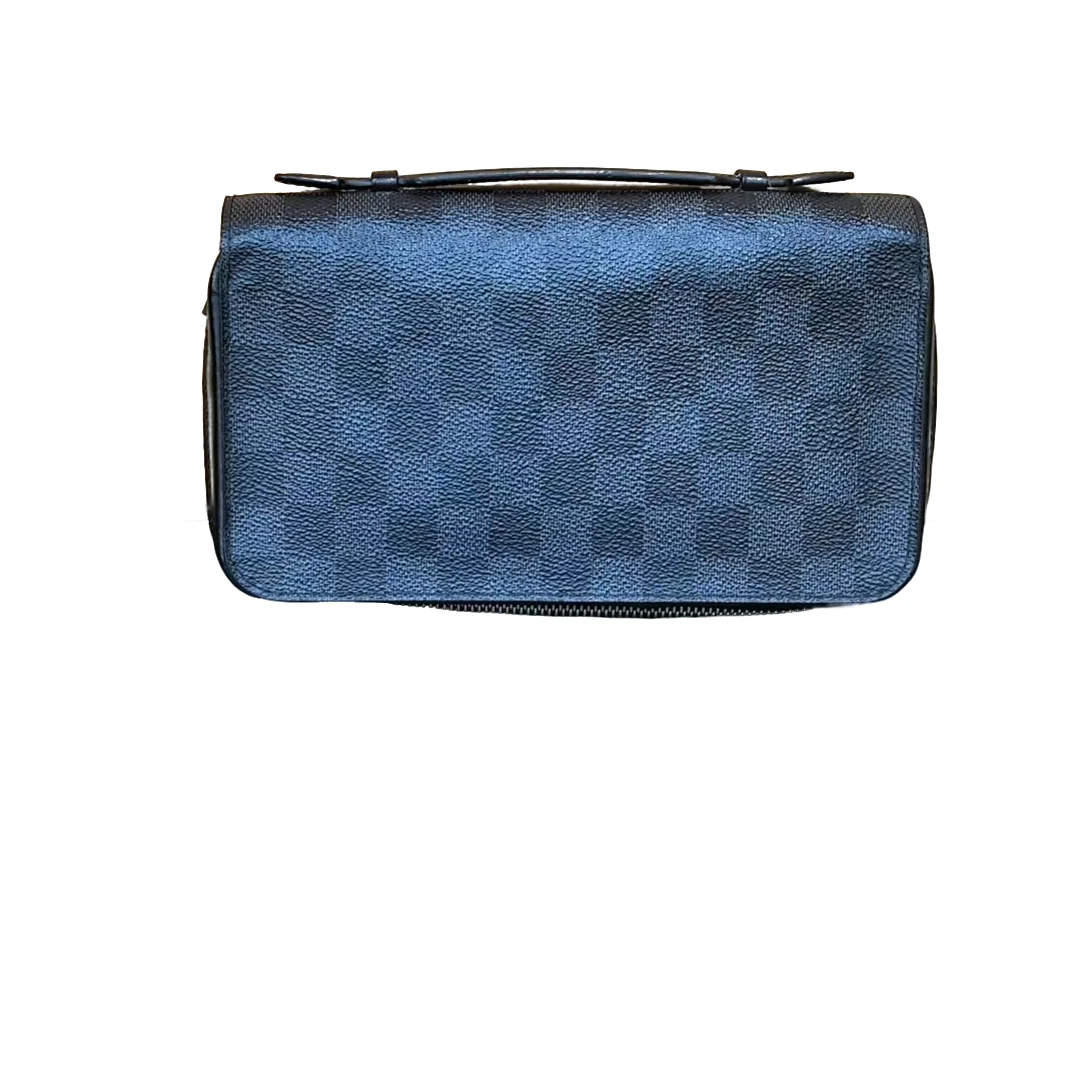 95新 LouisVuitton/路易威登 95新棋盘格拉链长款大钱包手拿包