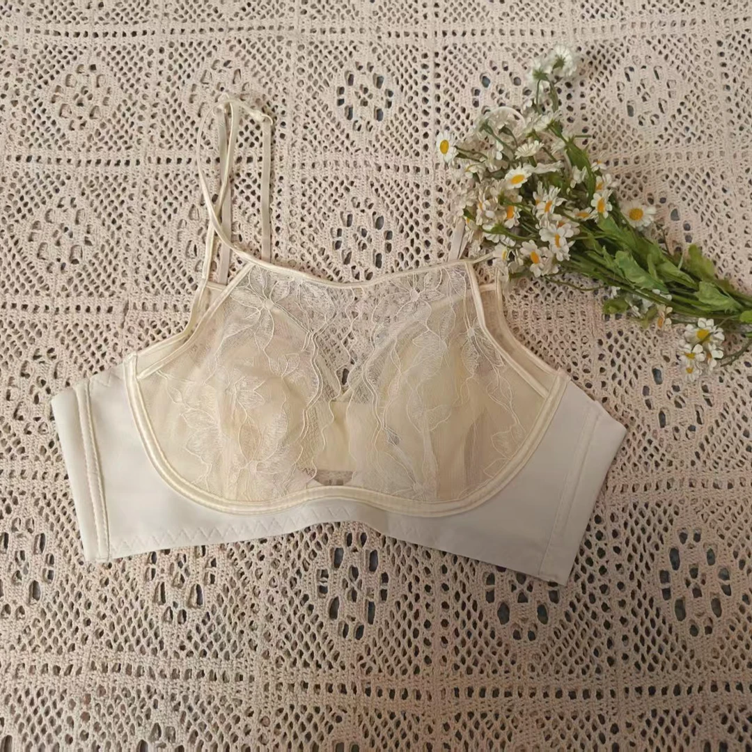 【一依推荐】法式背心夏天内搭超薄款蕾丝吊带抹胸美背