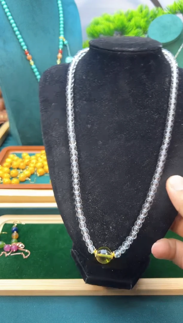 14K金镶嵌颈饰水晶X781