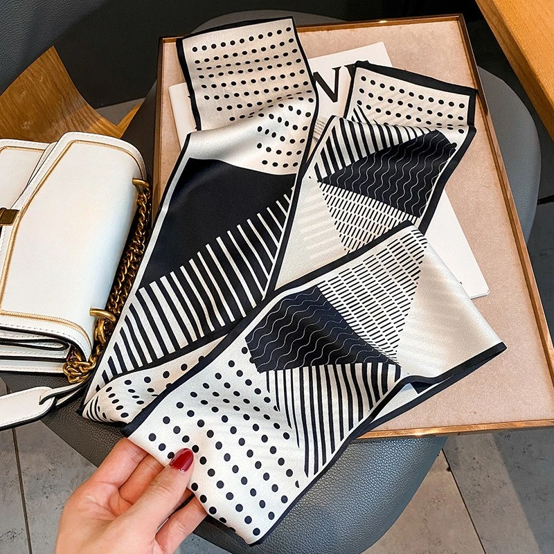 新款领巾丝巾女春秋四季长条装饰职业领巾夏季薄款搭衬衫洋气时尚