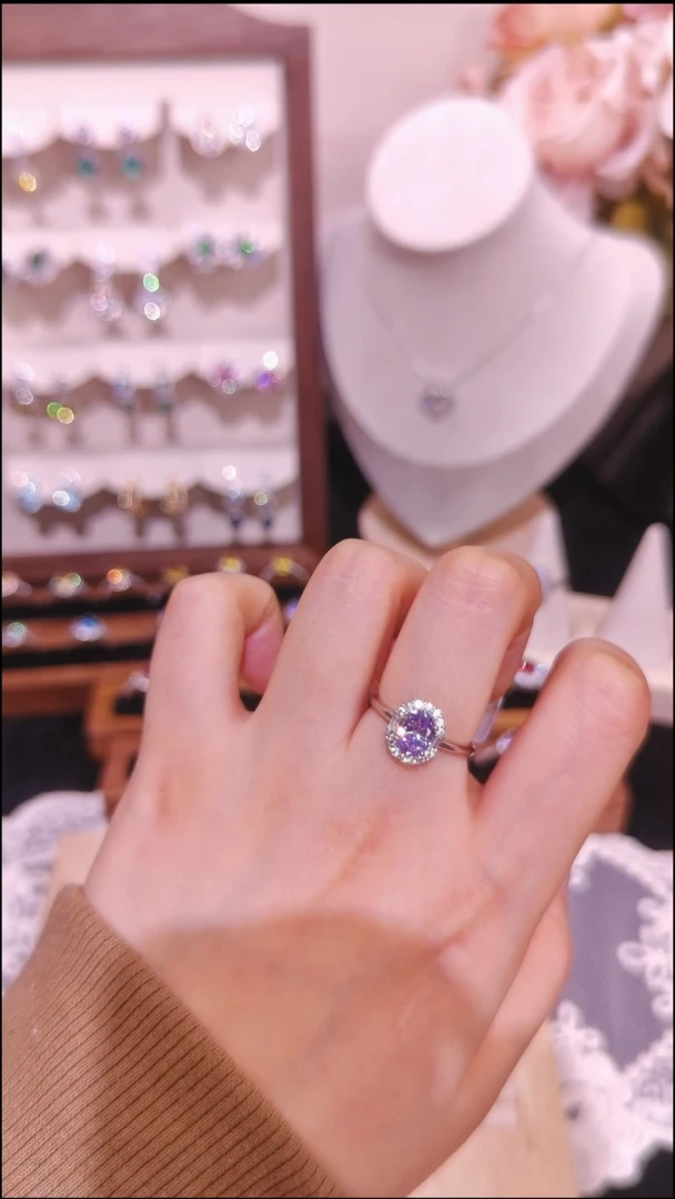 合金无淡紫色戒指