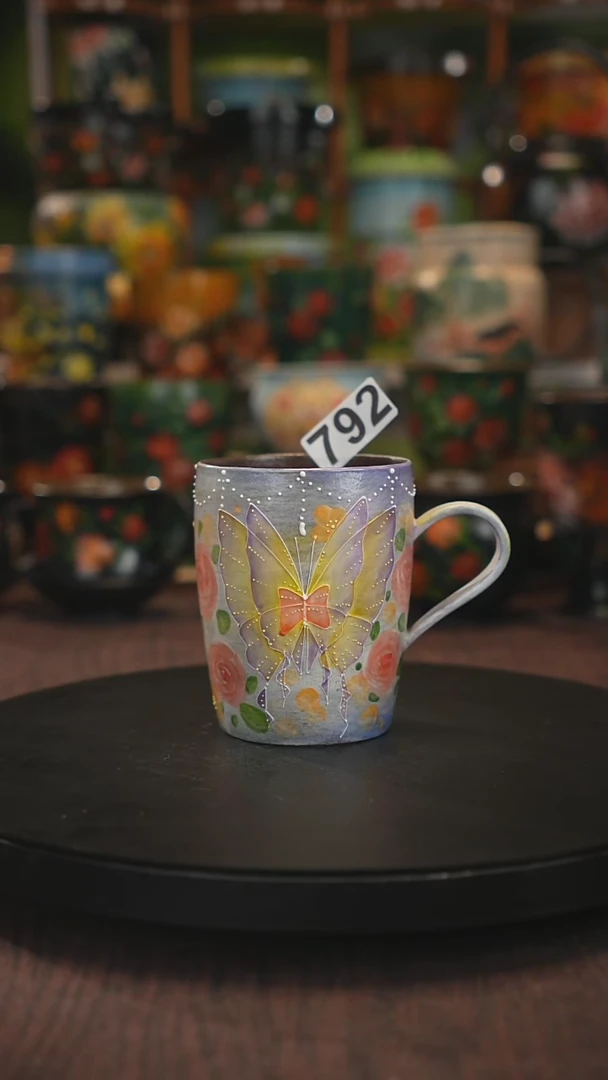 紫砂油画手绘釉下彩792