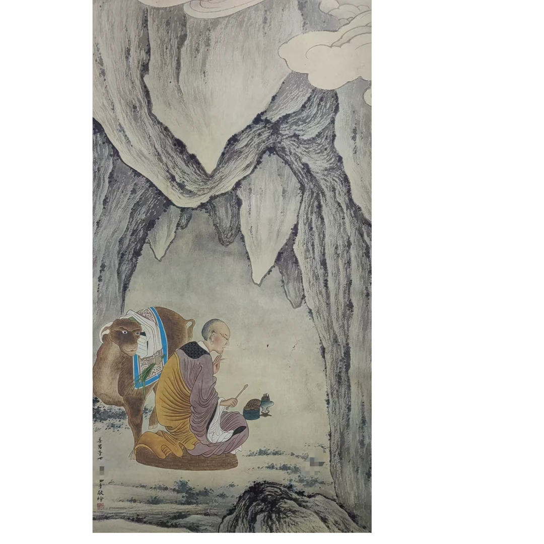 DL 款罗汉人物立轴94*40约3.3平尺