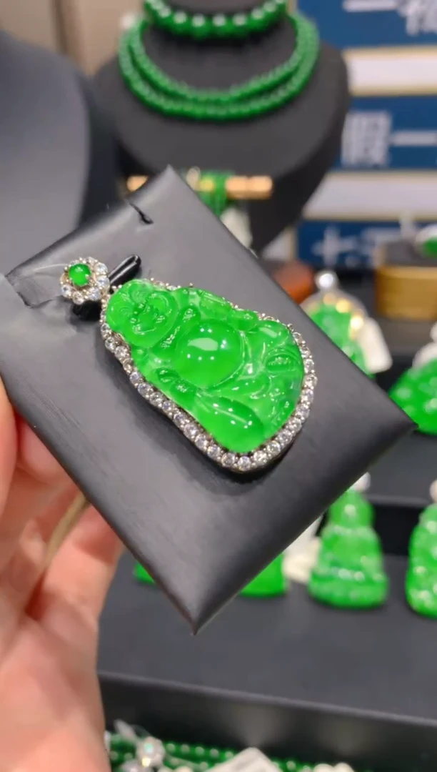 颈饰银S925镶嵌翡翠17一季