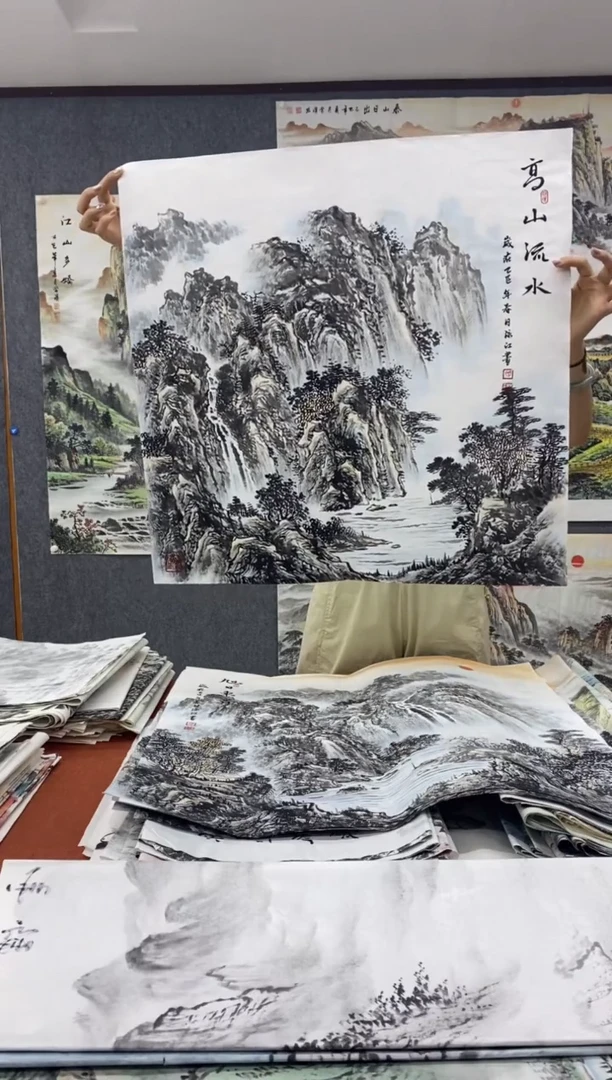 国画福利！沈泳江手绘 四尺斗方68*68cm