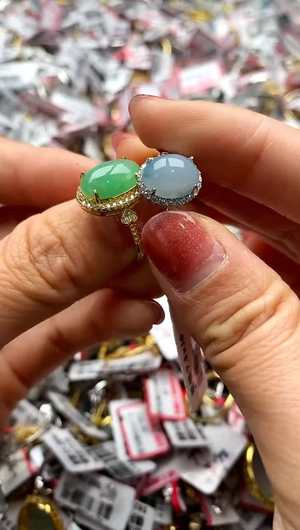 【闪购商品】翡翠戒指银S925镶嵌33333333    0