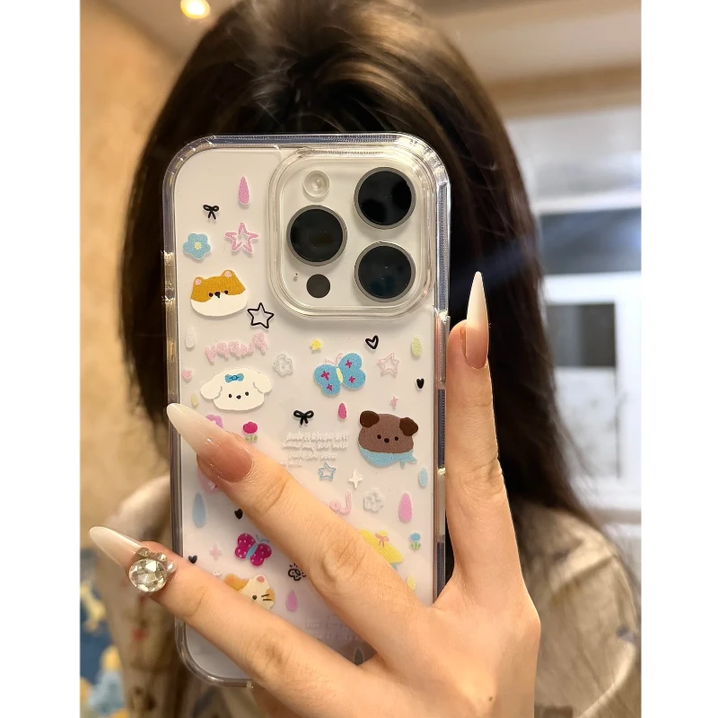 简约ins风适用苹果15手机壳14/13ProMax可爱iPhone12软16/xs女款