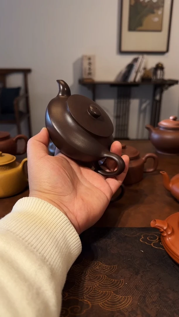 茶壶紫砂我****字汉扁全手工