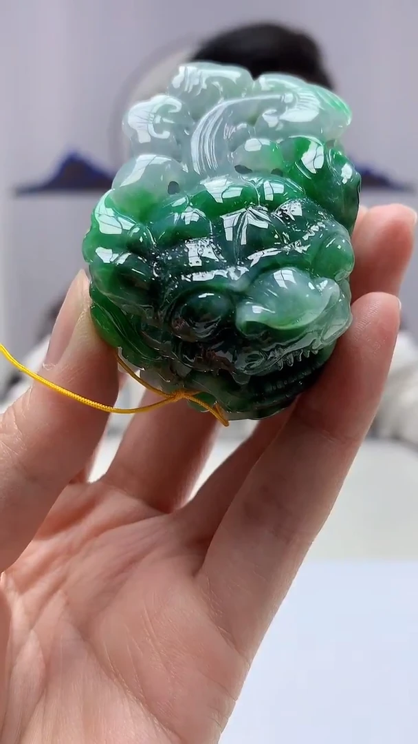 【闪购商品】定制翡翠未镶嵌4917zm-毛货挂件貔貅204