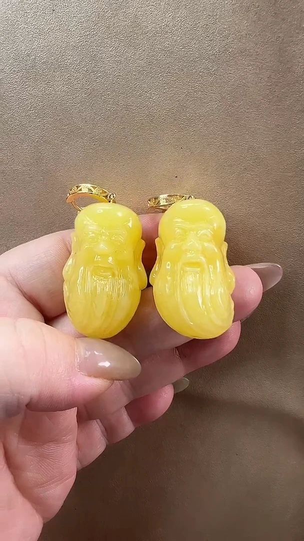 未镶嵌琥珀耳饰耳环