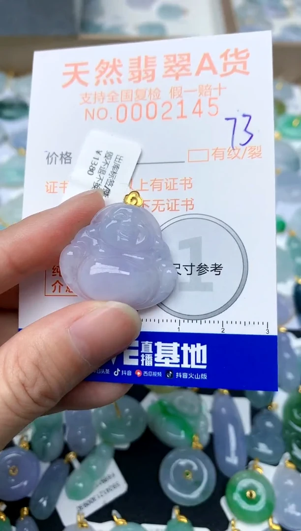 【闪购商品】翡翠颈饰18K金镶嵌73天然A货翡翠