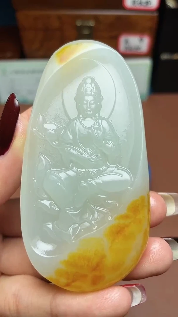 未镶嵌和田玉挂件绿*情和田玉