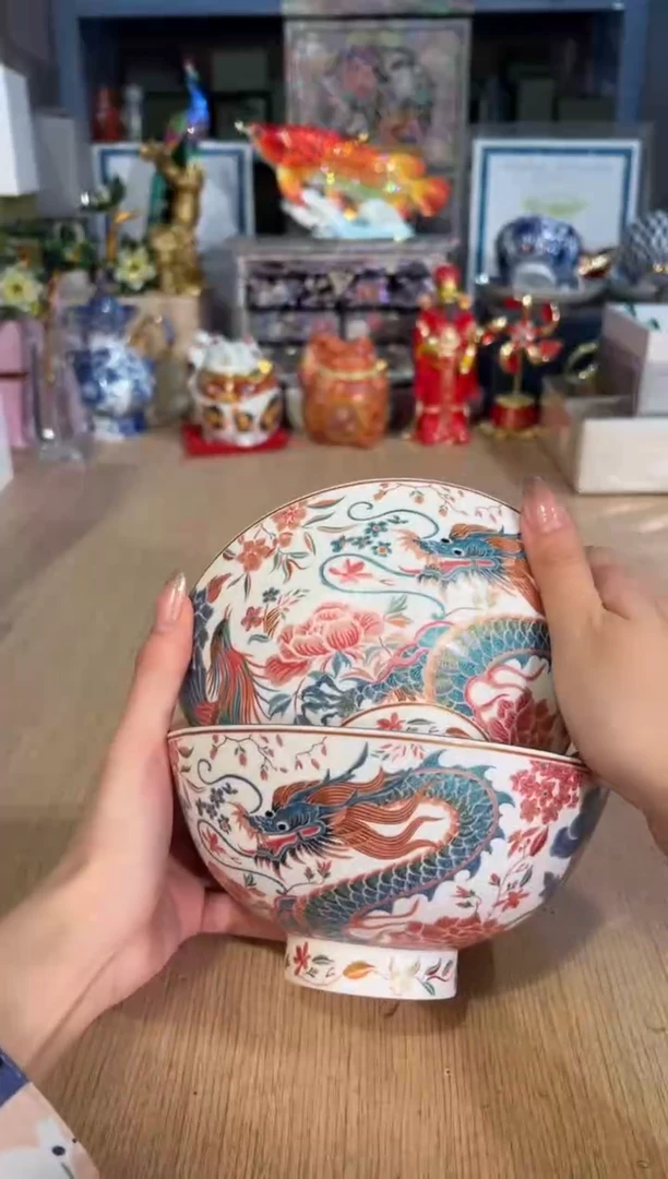 【闪购商品】杯113龙凤刺绣面碗套二