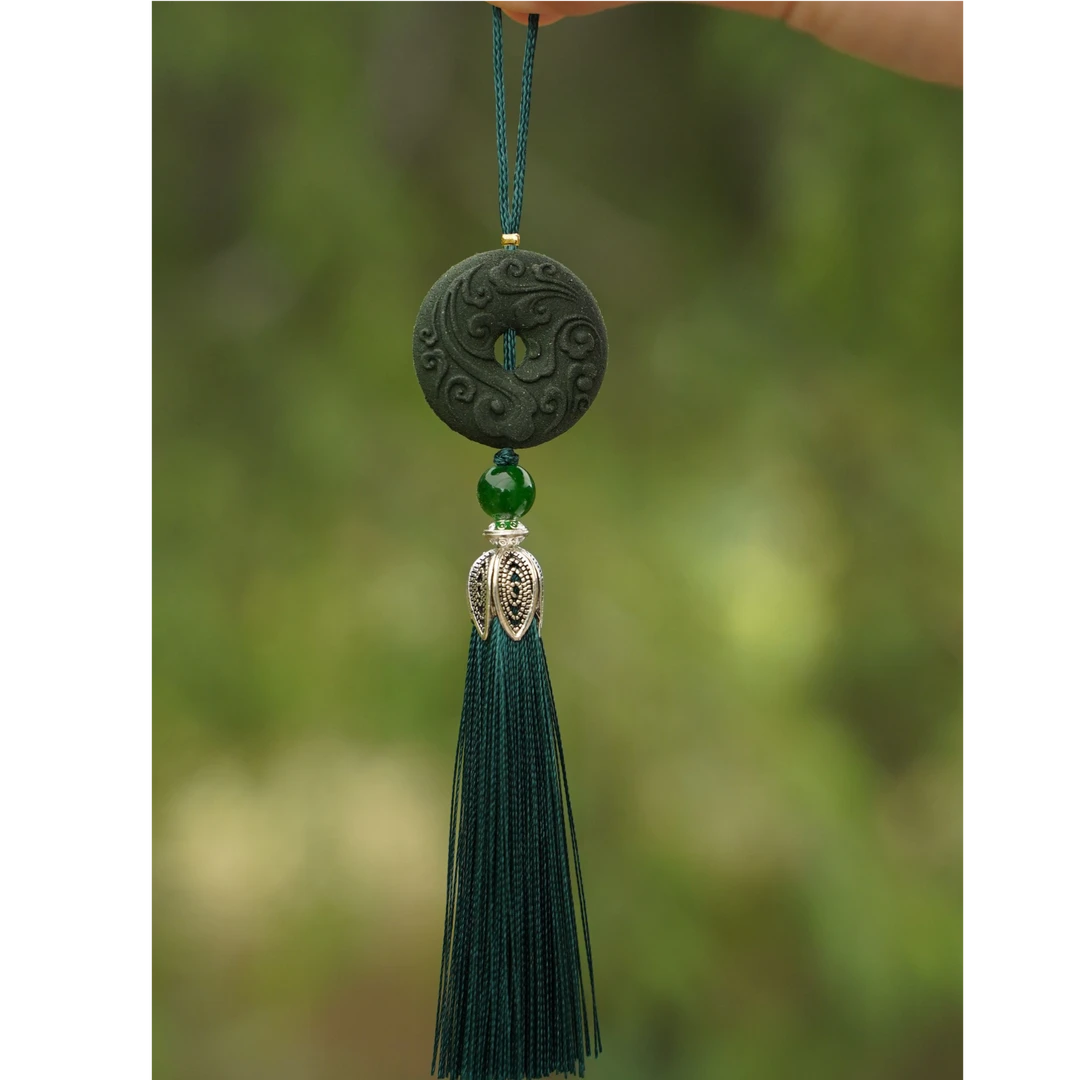 【绿野迷踪祥云平安挂坠】天然合香古法香牌非遗制作纯手工原创