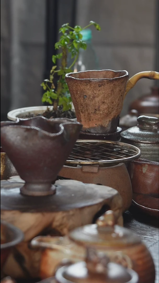 紫砂全手工斗笠葵口//杯