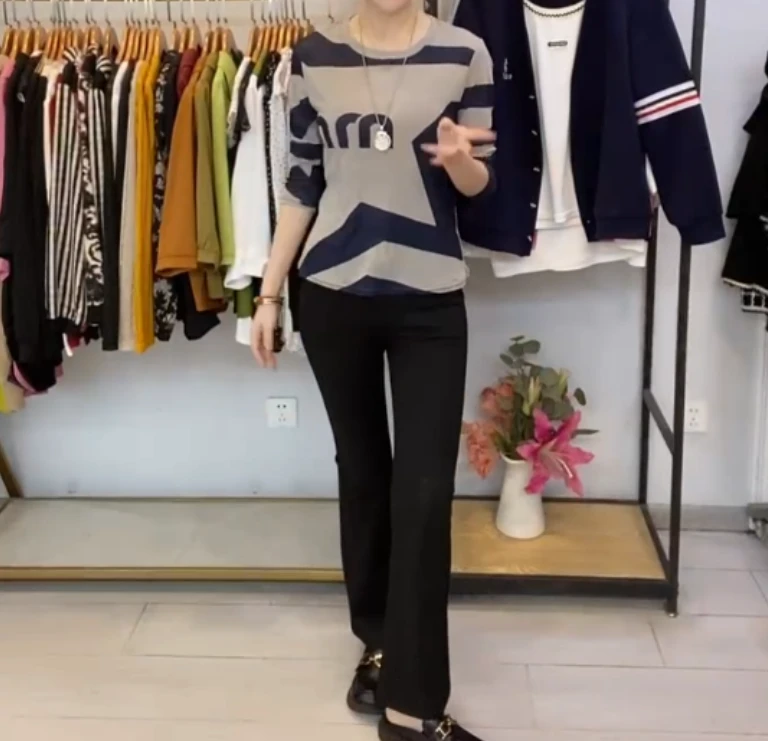 2025夏季新款网红同款洋气韩版潮流时尚上衣休闲裤子L-m1