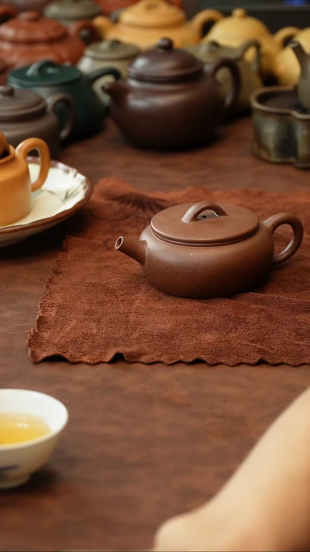 茶壶紫砂原矿千禧紫泥电窑大彬诗意150cc