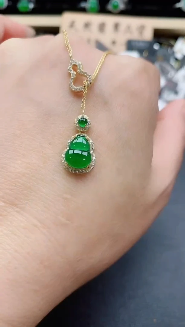 套链银S925镶嵌翡翠1