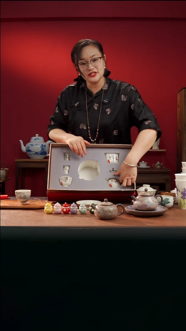 茶具柴烧柿柿如意圆满壶大套装