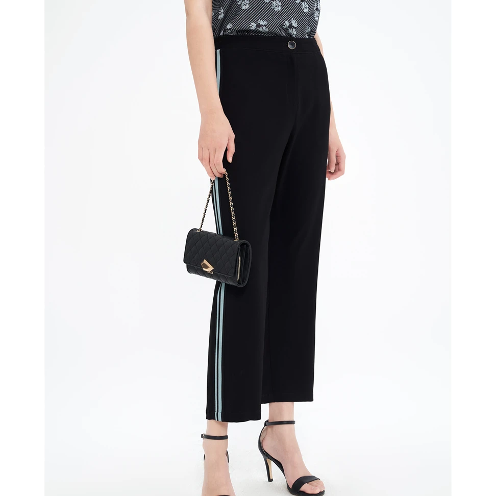 【粉丝专享】FINITY 三醋酸新款休闲裤百搭宽松高腰通勤 F20VC6172K