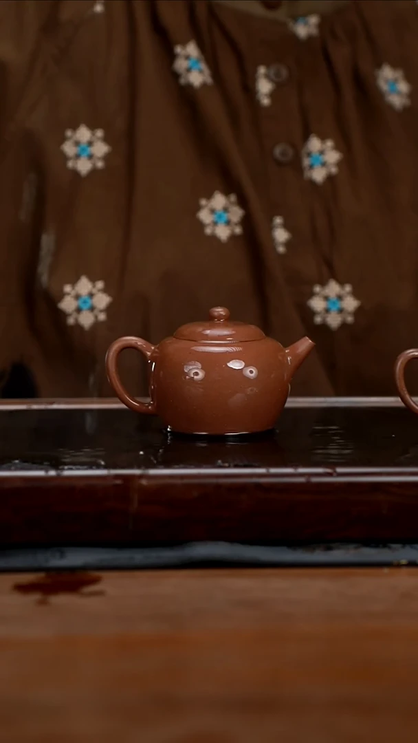 茶壶紫砂190cc黄龙山原矿百年老紫泥古莲子13
