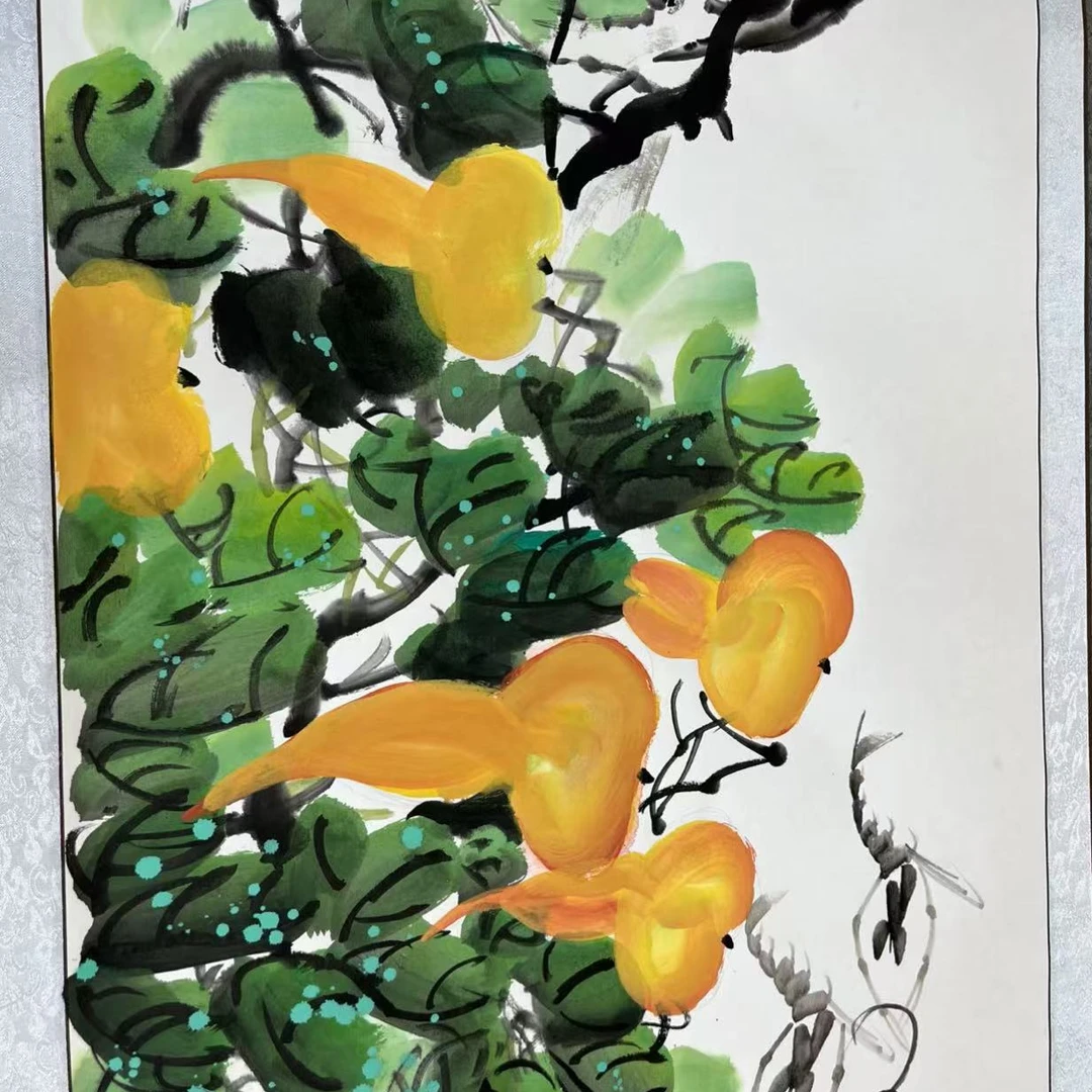 李彦霞作品 福禄图  六尺.