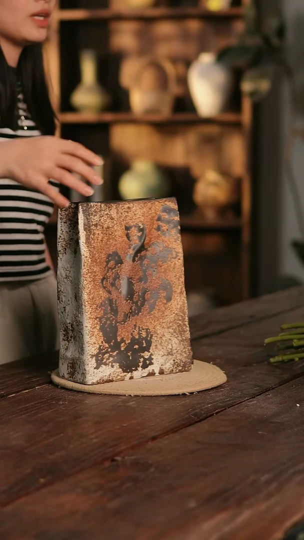 摆件13-442 陶瓷花器高25口径14