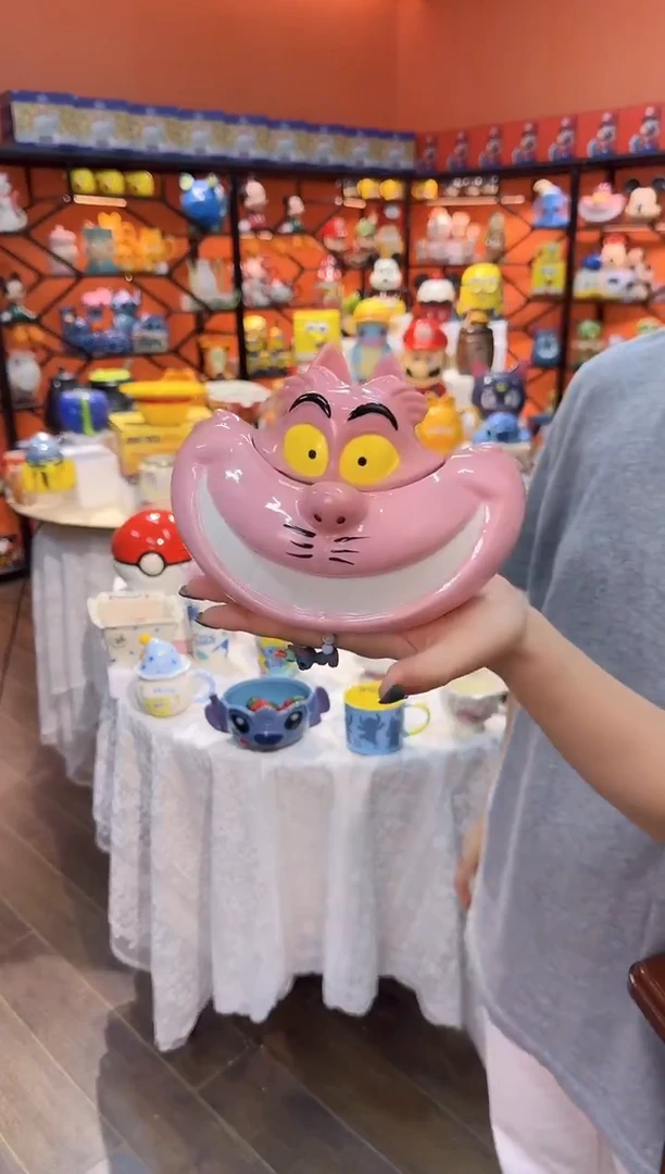 瓷片@@柴郡猫陶瓷储物罐（小）|