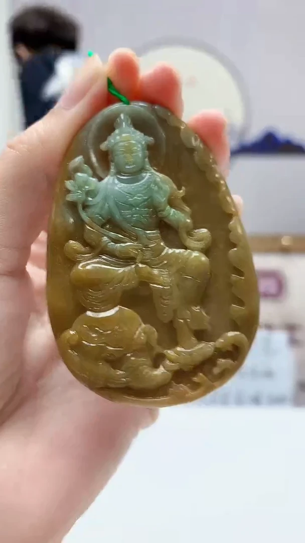 定制翡翠未镶嵌5159zm-毛货挂件普贤51