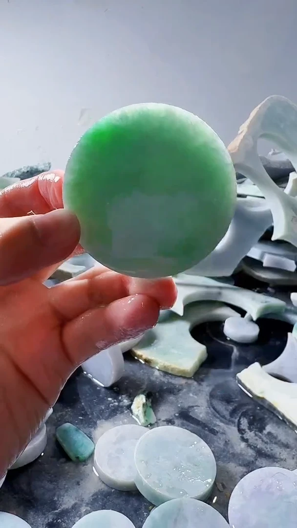 裸石翡翠缅甸翡翠A货文5052