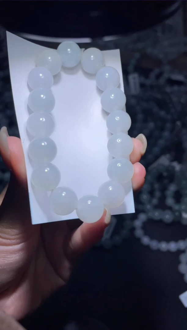 【闪购商品】定制翡翠未镶嵌天然缅甸A货翡翠手串39