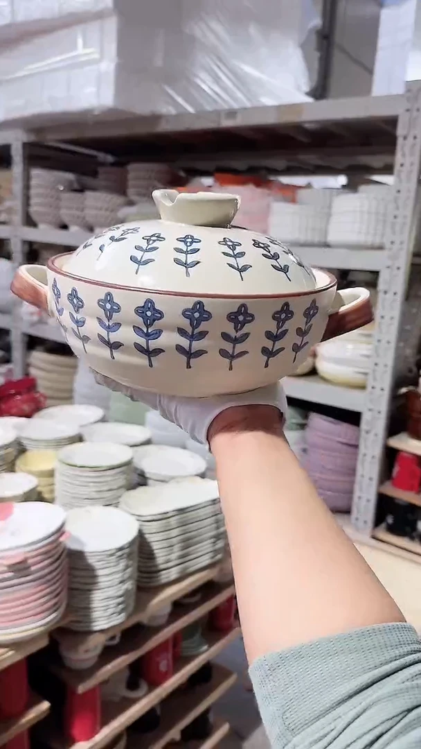 瓷片砂锅2.5升 微瑕凑满20元包邮