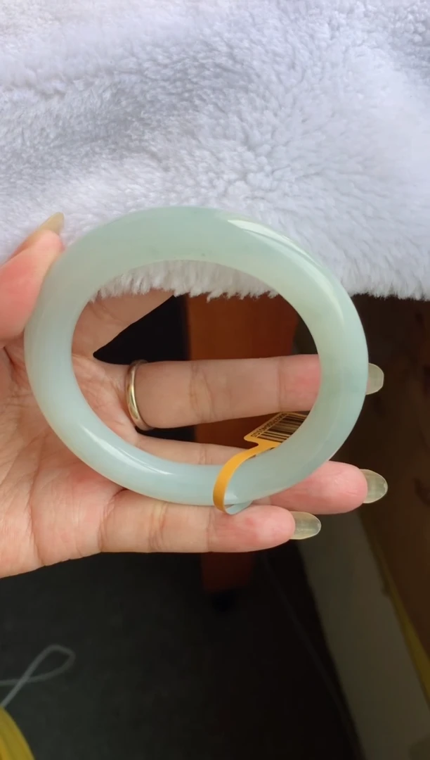 翡翠手镯未镶嵌（巨巨巨推荐）果冻胶0毛孔蓝绿圆条21号