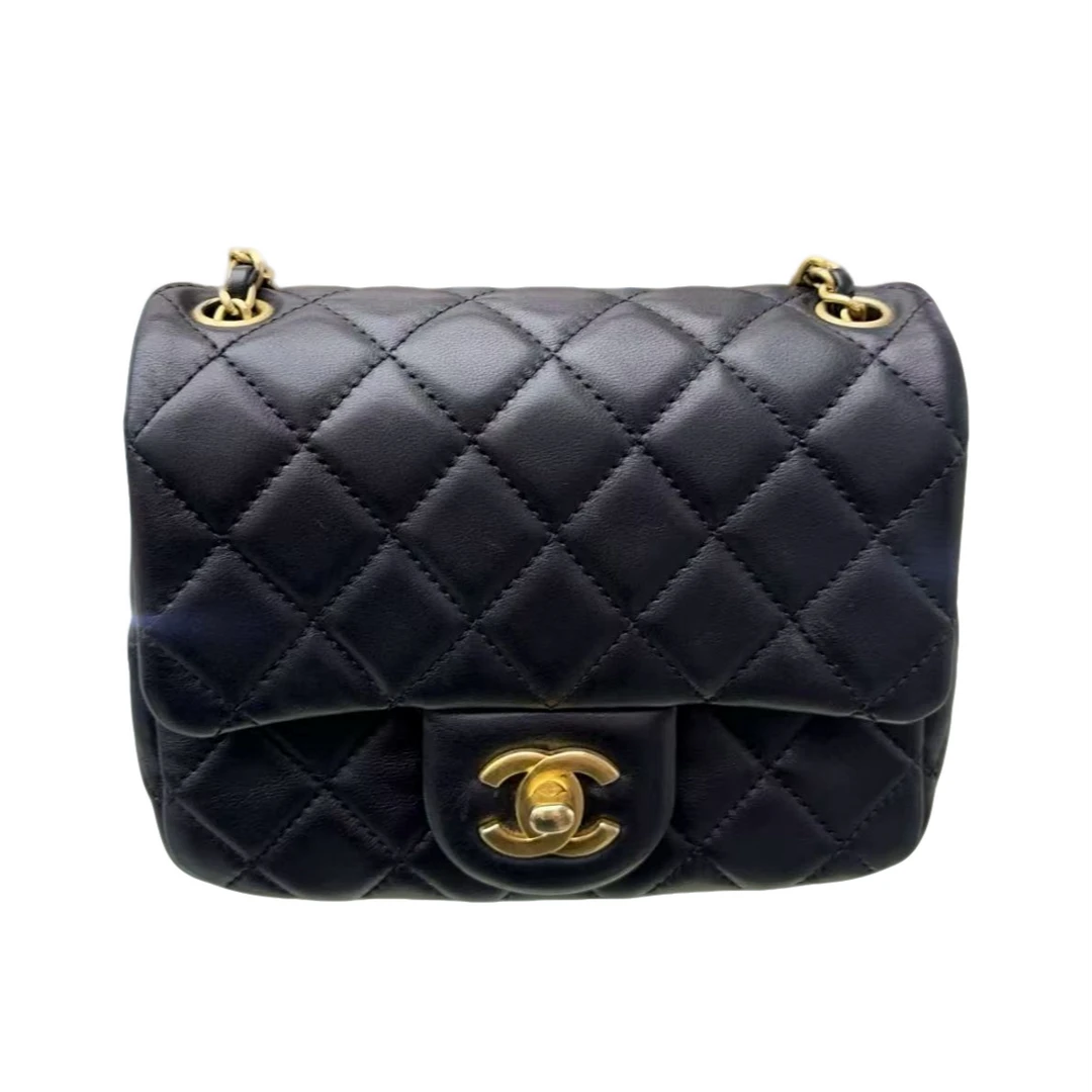 95新 Chanel/香奈儿 黑色链条包小香风设计单肩包时尚hn1039