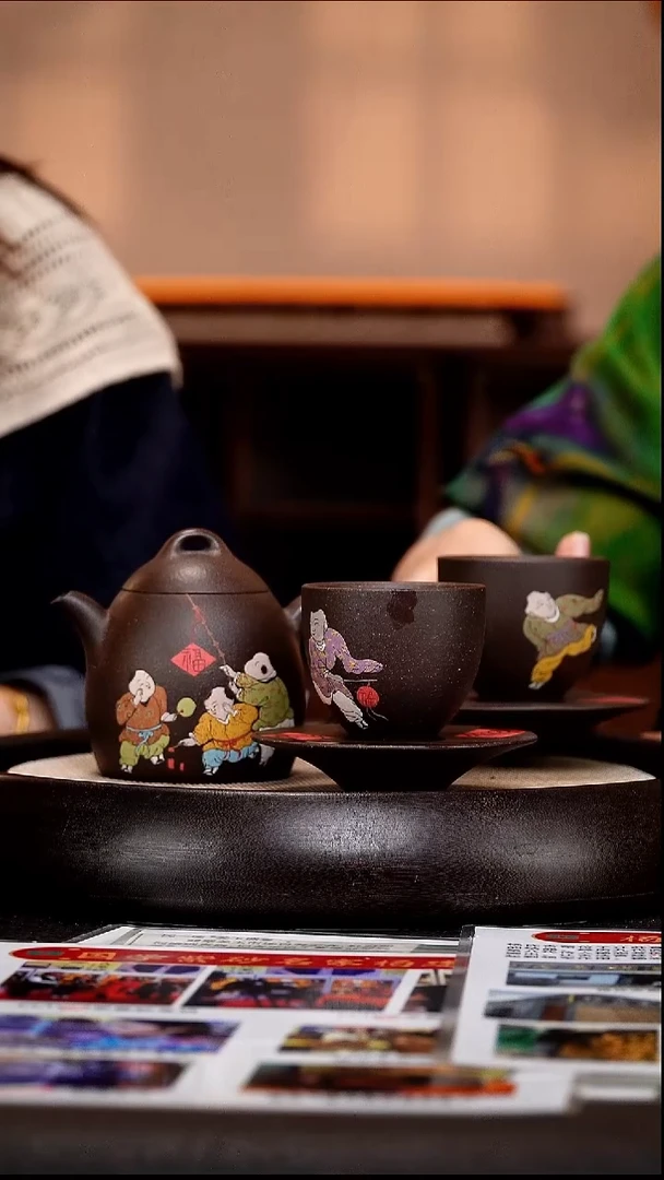 茶壶紫砂YJY129  秦权   紫金砂   220c'c