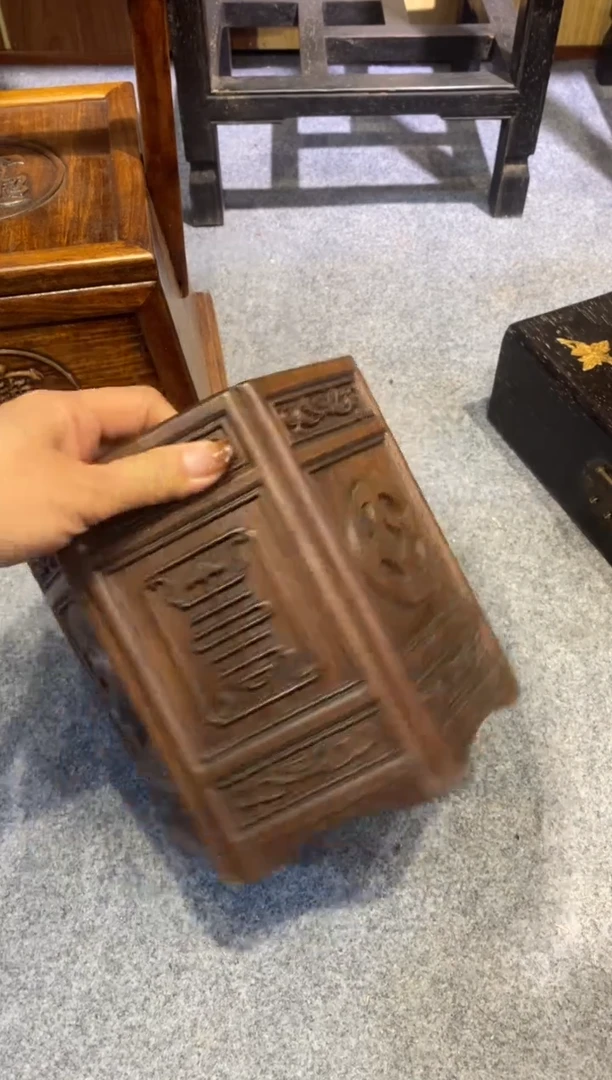 木紫檀拆件雕刻板以直播间实物为准微瑕老物件