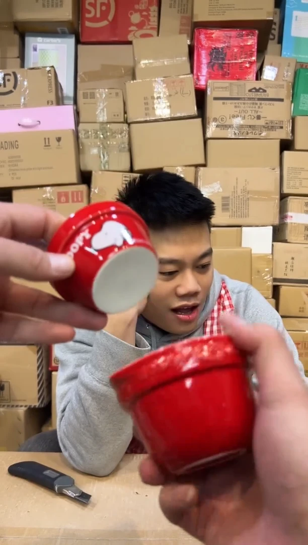 【闪购商品】杯史努比红色小茶杯两件套