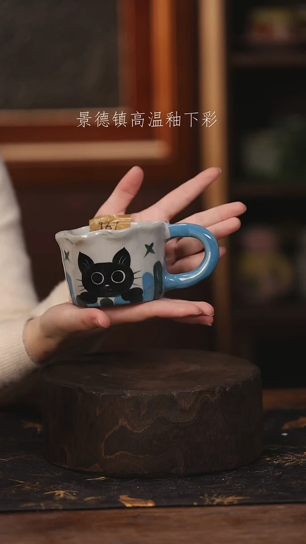 陶瓷景德镇高温釉下手绘陶瓷@L167@