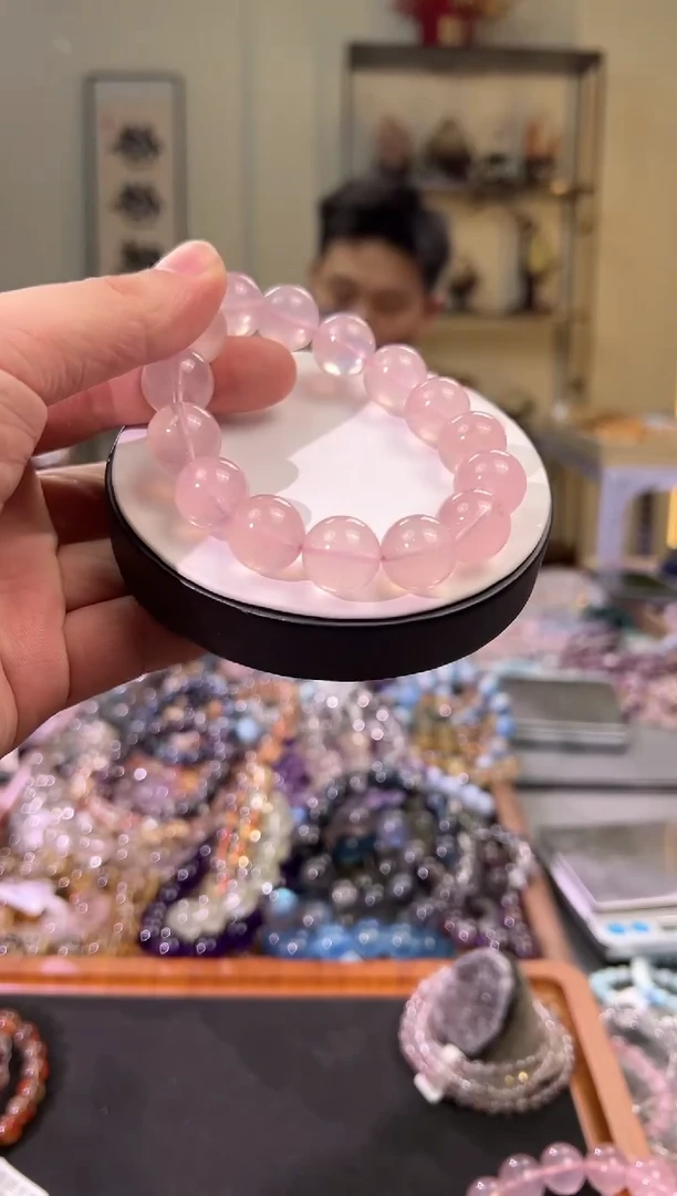 【闪购商品】芙蓉石手串未镶嵌15+mm冰马粉手串