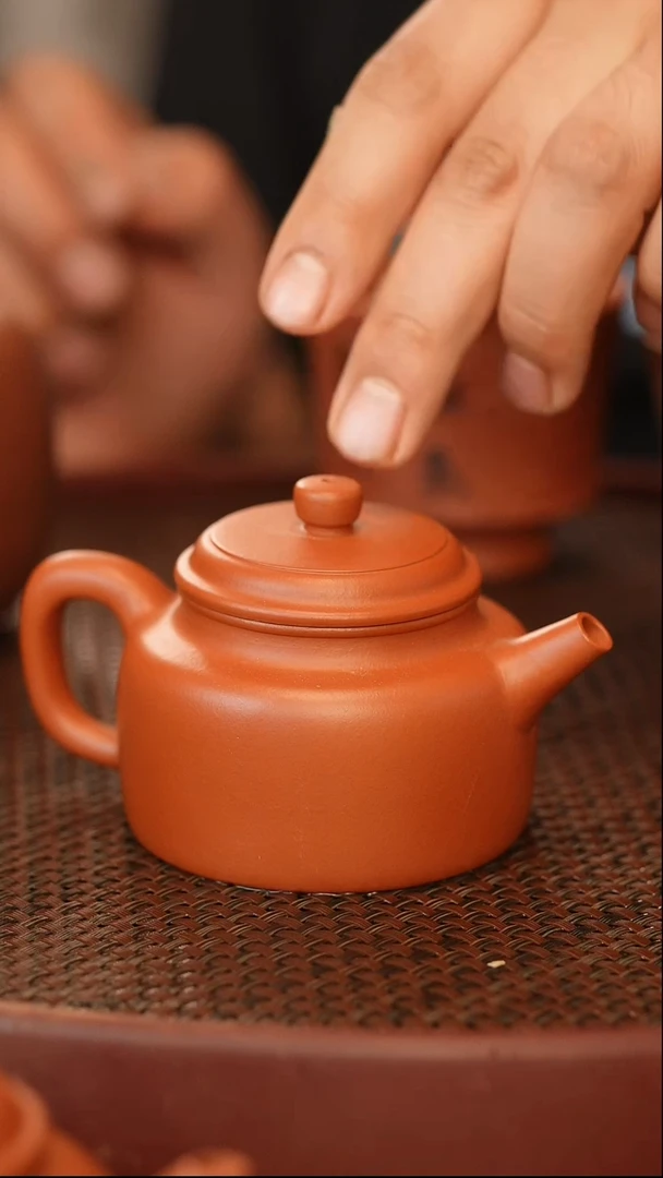 茶壶紫砂德钟 朱泥 150cc