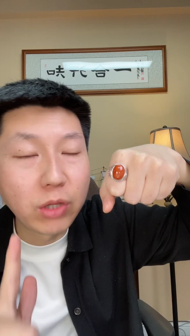 【闪购商品】南红玛瑙戒指银S925镶嵌498